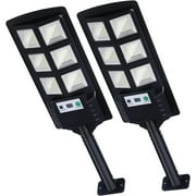 Wattake Solar Powered Waterproof Smart Outdoor LED Floodlights, 150 W (2 Pack)